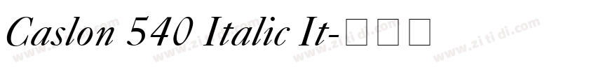 Caslon 540 Italic It字体转换